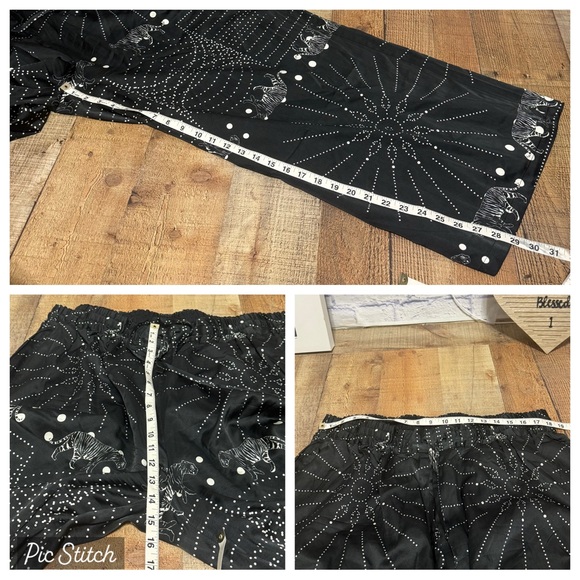 Johnny Was Biya black silk celestial tiger set Size XL RARE - Picture 10 of 16